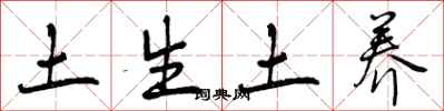 土生土养怎么写好看,土生土养书法图片