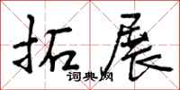 拓展怎么写好看,拓展书法图片