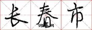 长春市怎么写好看，长春市书法图片