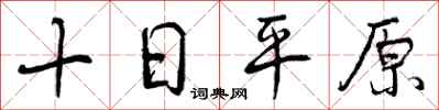 十日平原怎么写好看，十日平原书法图片