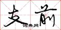 支前怎么写好看，支前书法图片