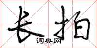 长拍怎么写好看，长拍书法图片