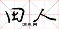 田人怎么写好看，田人书法图片
