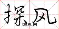 探风怎么写好看，探风书法图片