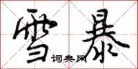 雪暴怎么写好看,雪暴书法图片