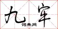 九牢怎么写好看，九牢书法图片