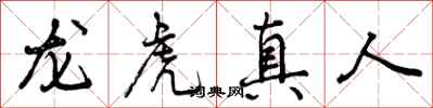 龙虎真人怎么写好看,龙虎真人书法图片