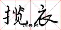 揽衣怎么写好看,揽衣书法图片