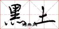 黑土怎么写好看,黑土书法图片