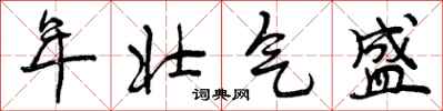 年壮气盛怎么写好看，年壮气盛书法图片