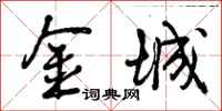 金城怎么写好看，金城书法图片