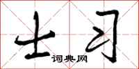 士习怎么写好看，士习书法图片