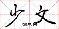 少文怎么写好看，少文书法图片