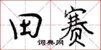 田赛怎么写好看，田赛书法图片