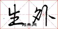 生外怎么写好看，生外书法图片