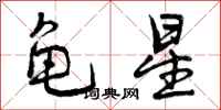 龟星怎么写好看，龟星书法图片