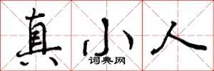 真小人怎么写好看,真小人书法图片