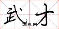 武才怎么写好看，武才书法图片