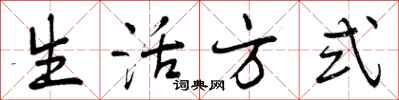 生活方式怎么写好看，生活方式书法图片