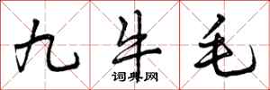 九牛毛怎么写好看，九牛毛书法图片