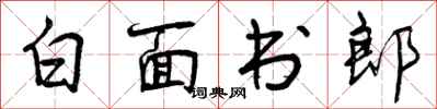 白面书郎怎么写好看，白面书郎书法图片