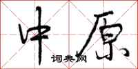 中原怎么写好看，中原书法图片