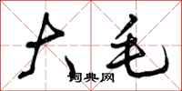 大毛怎么写好看，大毛书法图片