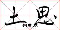 土思怎么写好看，土思书法图片
