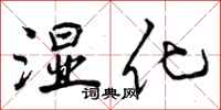 湿化怎么写好看,湿化书法图片