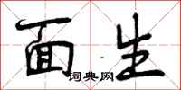 面生怎么写好看，面生书法图片