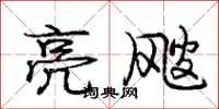 亮飕怎么写好看，亮飕书法图片