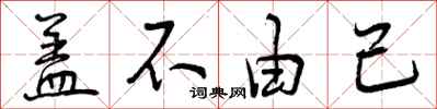 盖不由己怎么写好看，盖不由己书法图片