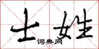 士姓怎么写好看,士姓书法图片