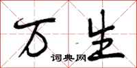 万生怎么写好看，万生书法图片