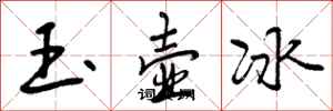 玉壶冰怎么写好看,玉壶冰书法图片