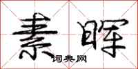 素晖怎么写好看，素晖书法图片
