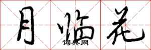 月临花怎么写好看，月临花书法图片