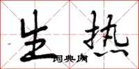 生热怎么写好看，生热书法图片