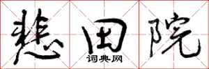 悲田院怎么写好看,悲田院书法图片