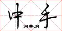 中手怎么写好看，中手书法图片