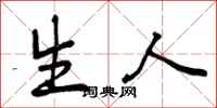 生人怎么写好看，生人书法图片