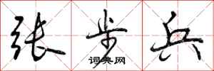 张步兵怎么写好看,张步兵书法图片