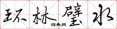 环林璧水怎么写好看，环林璧水书法图片