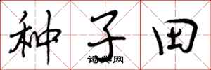 种子田怎么写好看，种子田书法图片