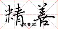 精善怎么写好看,精善书法图片