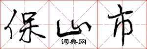 保山市怎么写好看，保山市书法图片