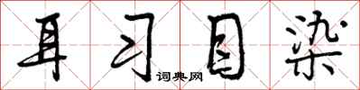 耳习目染怎么写好看，耳习目染书法图片