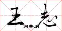 王志怎么写好看，王志书法图片