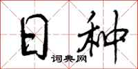 日种怎么写好看，日种书法图片
