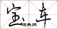 宝车怎么写好看，宝车书法图片